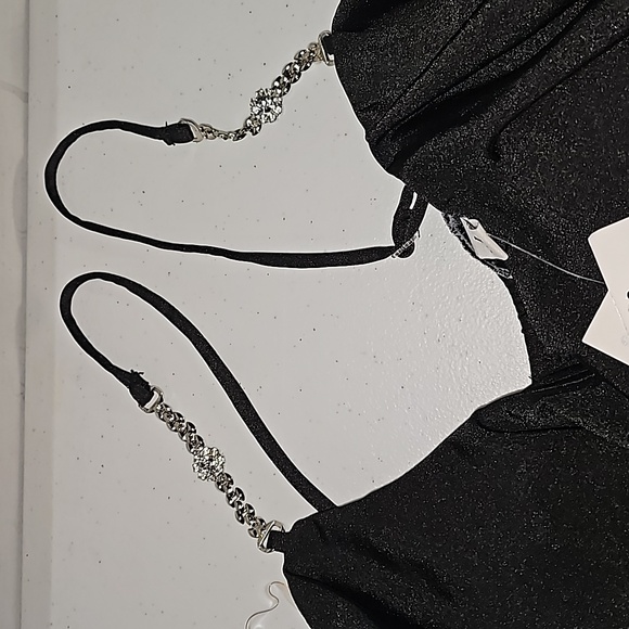 Speechless Little Black dress Juniors Large NWT MSRP $46 Jeweled Straps Prom - Picture 7 of 16